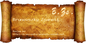 Brunovszky Zsanett névjegykártya